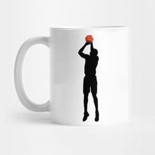 Shoot basketball jump slam silhouette Mug